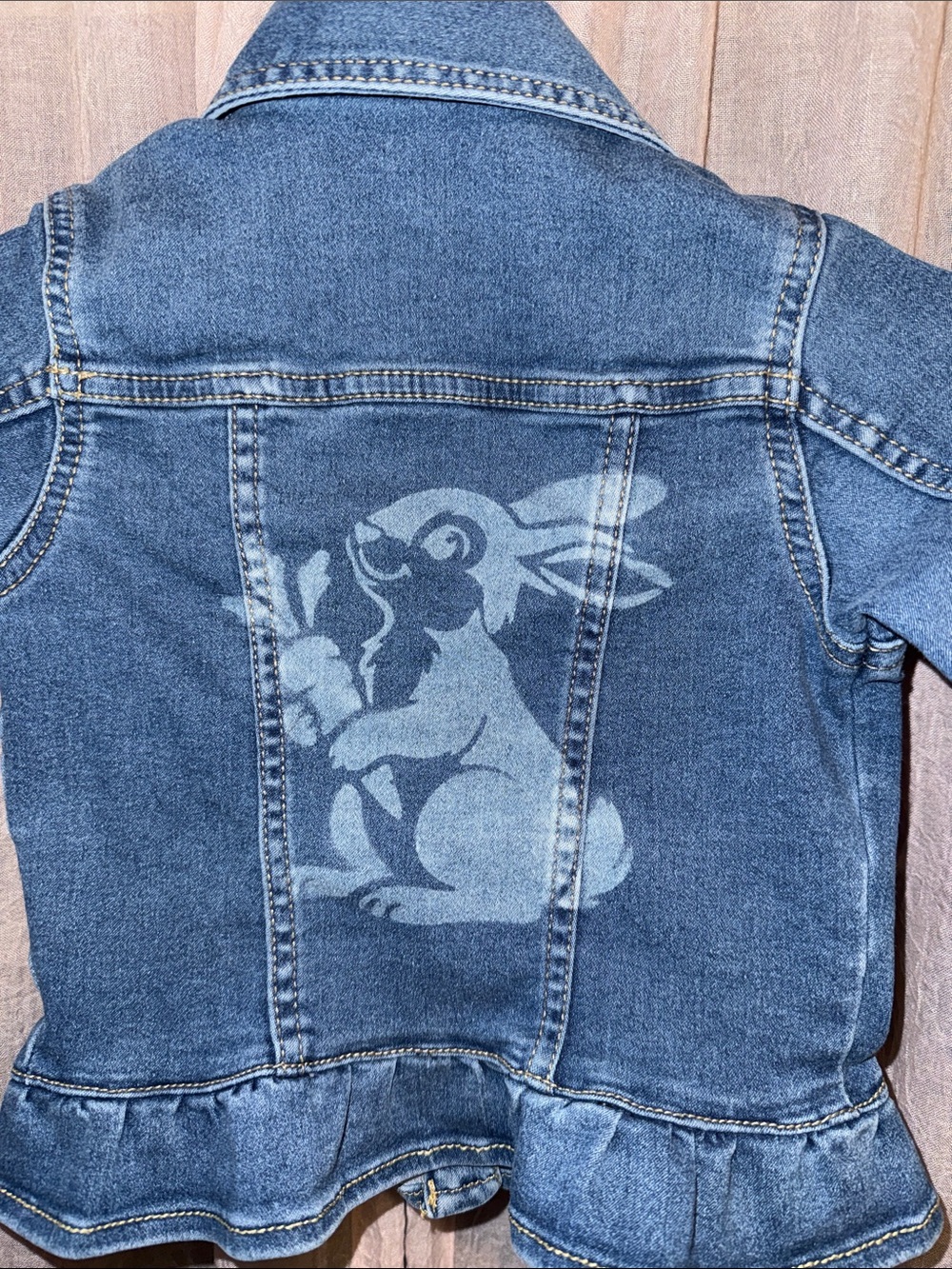 Jordache Blue Denim Kids Jacket with Bunny Print